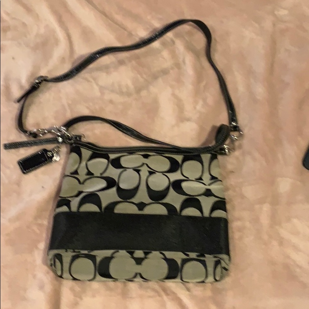 Coach signature convertible shoulder bag